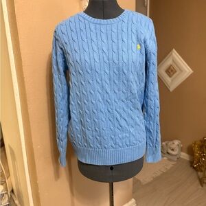 Polo by Ralph Lauren Blue Cable Knit Sweater